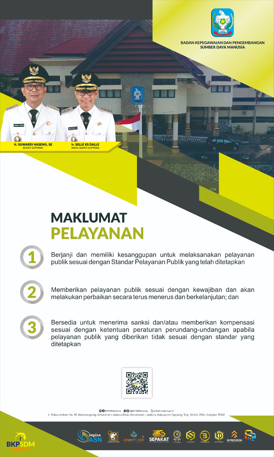 Maklumat Pelayanan BKPSDM Kabupaten Soppeng